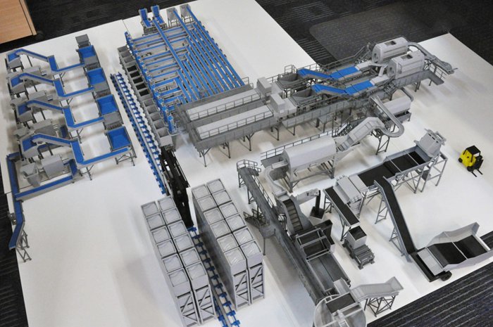 3D打印縮放等比例模型(庫)解決企業(yè)生產線復雜問題,3D打印出生產線模型展示圖
